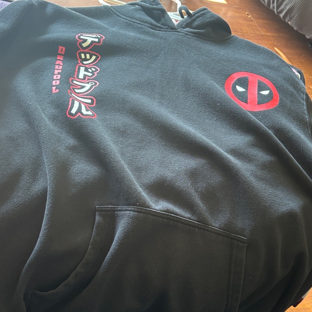 Marvel Black and Red Deadpool Men's Sweater